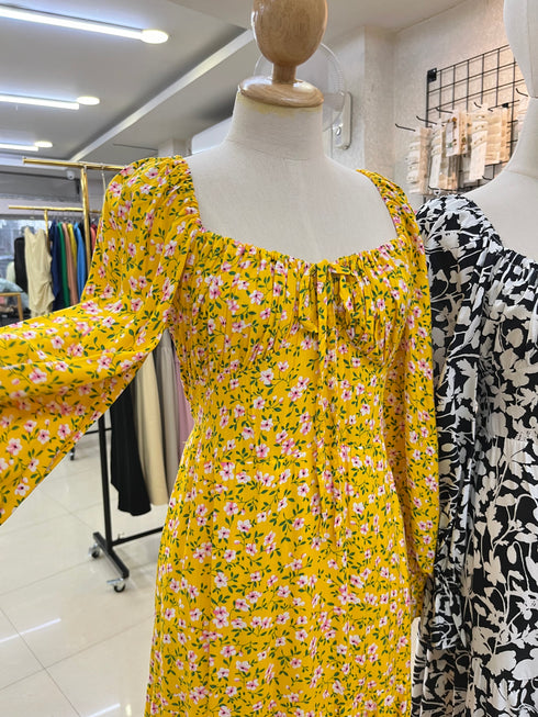 Summer Cotton Long Sleeves Maxi Dress